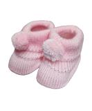 Royal Icon Newborn Baby Booties 0-3 Months | Pom Pom Bootees for Baby Boys & Girls | Warm & Stylish | Indoor & Outdoor Use | Pink RI408 - Buy Online on GoSupps.com
