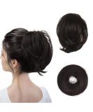 BARSDAR Hair Bun Ponytail Extension Straight Synthetic Hairpiece Fully Short Ponytail Bun Extensions Hair Accessories Elastic Easy Scrunchie for Women (Dark Brown) 1 Count (Pack of 1) Dark Brown - Buy Online on GoSupps.com