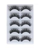 Shop 3D False Eyelashes - 5 Pairs Handmade Faux Mink Thick & Fluffy Reusable Lashes for Stunning Makeup - Buy Online on GoSupps.com