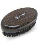 Kobe Palm Men's Military Style Boar Bristle Hair/Beard Brush - Hand-Sized Beard Care Tool for Men - Dark Ash - Buy Online on GoSupps.com