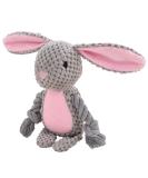 Tonyfy Dog Toys: Squeaky Plush & Interactive Cotton Rope Toys for Puppies & Small/Medium Dogs - Gray Hare - Buy Online on GoSupps.com