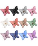 12 Pcs Matte Butterfly Hair Clips for Women & Girls - Strong Hold Non-Slip Jaw Clamps in 12 Colors - Ideal for Thick, Thin, Curly Hair - 2.6 Inch - Buy Online on GoSupps.com