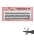Fishtail Design Individual False Eyelashes - Long Soft Black 0.07 C Curl 8mm Premade Spikes for Elegant Beauty | International Shipping - Buy Online on GoSupps.com