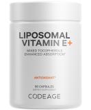 Codeage Liposomal Vitamin E Supplement - All Tocopherols Isomers - Antioxidant - 3-Month Supply - 90 Capsules - Buy Online on GoSupps.com