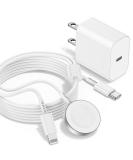 2023 New Apple Watch Charger USB C with PD Fast Wall Charger Apple MFi Certified Smart iWatch Magnetic Cable for Watch Series8 7 6 5 4 3 2 1 SE1 SE2 Type C 2-in-1 Fast Charging for iPhone&Watch(6ft) White Charger+Cable - Buy Online on GoSupps.com