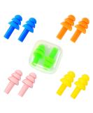 Quelcc Ear Plugs 5 Pairs Soft Flexible Ear Plugs Reusable Ear Plugs for Sleep Silicone Ear Plugs of Noise Cancelling for Sleeping Concert Snoring Travel Work 5 count (Pack of 1) - Buy Online on GoSupps.com