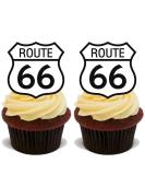 15x ROUTE 66 USA Premium Edible Stand Up Rice Wafer Cake Toppers D1 ROAD SIGNS - Buy Online on GoSupps.com
