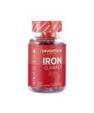 Novomins Iron Gummies Vitamin C - Vegan High Strength Iron Supplement for Adults - Immunity & Energy Boost - 1 Month Supply - Buy Online on GoSupps.com