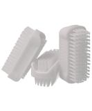 Parsa Beauty Double-Sided Nail Brush Set - 3 White Hand Washing Brushes for Bathroom Toilet Sink & Workshop | International Shipping - Buy Online on GoSupps.com