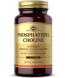 Solgar Phosphatidyl Choline 100 Softgels - Brain & Liver Support Supplement - Buy Online on GoSupps.com