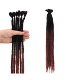 10PC No LIFE 50cm Black to Ginger Red Dreadlock Extensions | Synthetic Dreadlock Accessories for Men & Women | Jamaican Punk Hip-Hop Reggae Hair Wigs - Buy Online on GoSupps.com