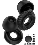 Buy Reusable Ear Plugs for Sleeping & Concerts | Noise Cancelling 20dB Reduction Hearing Protection - 6 Pairs XS/S/M/L (Black - Buy Online on GoSupps.com