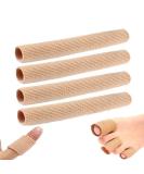 4 Pieces Gel Toe Caps & Bandage - Finger Protection Toe Separator & Cushion for Corn Relief - 15x2.5cm - Buy Online on GoSupps.com