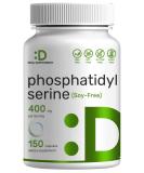Phosphatidylserine 400mg | 150 Capsules | Soy Free | Sunflower Derived | Third Party Tested | Brain Health Nootropic - Buy Online on GoSupps.com