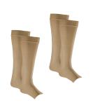 Kinship Comfort Brands Leg Skin Protector Sleeves for Men & Women - 2 Pair Large/X-Large Beige | Protect Sensitive Leg Skin from Bruising, Tears, Abrasions & Sun Exposure - Buy Online on GoSupps.com