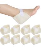 Sosation 4 Pairs Sheepskin Heel Protectors - Soft Cushions for Pressure Sores Adjustable Boot & Ankle Pads - International Shipping Available - Buy Online on GoSupps.com