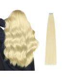 AGMITY 16 Platinum Blonde Tape in Hair Extensions - 20pcs, 40g Seamless Skin Weft Human Hair Extensions - Buy Online on GoSupps.com