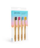 Eco-Friendly Bamboo Toothbrushes - Multipack of 4 for Adults | Sustainable Oral Care - Buy Online on GoSupps.com