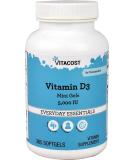 Vitacost Vitamin D3-5000 IU - 365 Softgels - Mini Gels - Buy Online on GoSupps.com