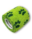 Lisacare Elastic Bandage Set for Pets & Horses - Waterproof Self-Adhering 4 Rolls 5cm Wide - Vibrant Paw Green & Light Green Colors - Perfect for International Shipping - Buy Online on GoSupps.com