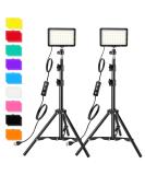 Professional Photography Video Lighting Kit with 70 LEDs, Color Filter - Perfect for Studio, Streaming, YouTube, TikTok, Portrait Shooting - Black - Buy Online on GoSupps.com