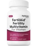 Fairhaven Health FertilAid for Women | Prenatal Vitamin Fertility Supplements - Support Cycle Regularity and Ovulation - 90 Capsules - Buy Online on GoSupps.com