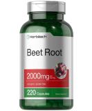 Horb ach Beet Root Powder Capsules | 220 Non-GMO Gluten Free Pills | Herbal Extract Supplement for Energy & Wellness - Buy Online on GoSupps.com