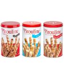 Pirouline Rolled Wafers Variety Pack - Dark Chocolate, Chocolate Hazelnut, Vanilla Flavors - 14.1 Ounce Tins (Pack of 3) - New Protective Packaging - Buy Online on GoSupps.com