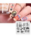 Alexnailart Nail Art Stamping Plate Travel The UK Guard Image Plate Nail Art Tools (TR004) - Buy Online on GoSupps.com
