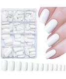 LoveOurHome 240pc White Press on Nails - Medium Square Fake Nails with Adhesive | Gel False Nail Tips for Women & Girls | Perfect Artificial Manicure Decor - Buy Online on GoSupps.com