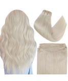 Easyouth Blonde Sew in Weft Hair Extensions 16 Inch Remy Human Hair 100g #60 - Buy Online on GoSupps.com