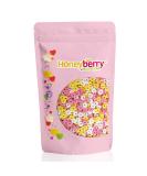 HONEYBERRY INCLUSIONS Mixed Flowers Sprinkles 200g - Premium Edible Flower Shaped Natural Sprinkles for Baking and Decorating - Buy Online on GoSupps.com