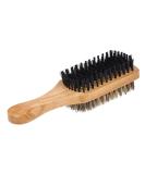 Double-Sided Men's Beard Brush with Solid Wood Handle - Facial Hair and Mustache Grooming Comb - Buy Online on GoSupps.com