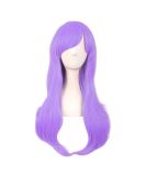 MapofBeauty 28 Inch Light Purple Curly Cosplay Wig with Side Bangs for Women - 70cm - Buy Online on GoSupps.com