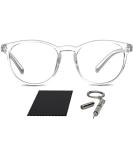 Riccardo Materossi Premium Blue Light Glasses - 99.9% UV Protection (380-410nm) - Clear Frame for Men & Women - Reduce Headaches, Improve Sleep - Buy Online on GoSupps.com