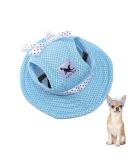 Adjustable Blue Dog Sonnen Hat with Ear Holes - Summer Baseball Cap for Small Dogs & Cats | Sun Protection & Outdoor Sports - Buy Online on GoSupps.com