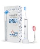 Sparx Electric Toothbrush for Teeth Whitening, Gum Care, & Polishing, Light Therapy Technology for Whiter Teeth & Healthy Gums, Rechargeable, White - Buy Online on GoSupps.com