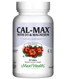 Maxi Health Cal-Max Calcium Citrate with Vitamin D3 and Magnesium for Healthy Bone Muscle and Joints 1000mg Calcium 750mg Magnesium and 400IU D3 Immune Support for Adults 90 Tablets 90.0 Servings (Pack of 1) - Buy Online on GoSupps.com