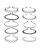 UCUNJIA 10 PCS Men's Hairbands - Elastic Black Metal & Unisex Plastic Hairbands for All Hairstyles - Buy Online on GoSupps.com