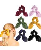 Lurrose 6pcs Bunny Ears Hair Ties - Stylish Elastic Solid Color Hair Bands for Women | International Shipping Available - Buy Online on GoSupps.com