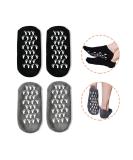 Moisturizing Gel Socks for Repairing Dry Feet - Infused with Essential Oils and Vitamins - Black and Gray - Buy Online on GoSupps.com