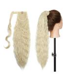 20 Inch Bleach Blonde Corn Wave Ponytail Clip-in Hair Extension for Women - Buy Online on GoSupps.com