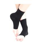 Ankle Compression Socks for Pain Relief & Swelling | Foot Support Sleeve for Plantar Fasciitis - Small Black for Men & Women - Buy Online on GoSupps.com