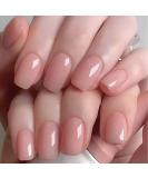 GLAMERMAID Short Square Press on Nails - Handmade Dried Rose Jelly Gel Polish 24 Reusable Acrylic Nails for Women - Perfect Spring Summer Manicure Gift in Antique Rose Beige - Buy Online on GoSupps.com