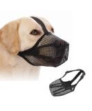 Breathable Mesh Dog Muzzle - Adjustable Sizes for Small Medium & Large Dogs | Anti-Biting & Chewing (Black XS) - Buy Online on GoSupps.com