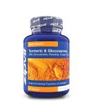 Turmeric Curcumin + Glucosamine & Chondroitin Complex with Vitamin C, Rosehip, Ginger, Zinc - 90 Capsules | Supports Joint Health | UK Supplier - Buy Online on GoSupps.com