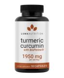 Premium Turmeric Curcumin with Black Pepper - 1950mg Per Serving - 95% Curcuminoids - BioPerine for Max Absorption - Made in USA - Buy Online on GoSupps.com