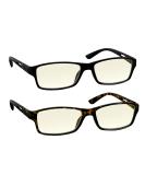 TruVision Blue Light Blocking Reading Glasses - 2 PK Black & Tortoise - 2.50 Strength | International Shipping Available - Buy Online on GoSupps.com