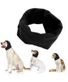 Dog snood dog earmist for dog hearing protection dog hoodie for dog neck and ear warmer dog ear protector noise protection pet for dogs and cats bathing l black - Buy Online on GoSupps.com