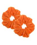 2pcs Orange Large Velvet Hair Ties for Women | Big Elastic Hair Ropes for All Hair Types - International Shipping - Buy Online on GoSupps.com